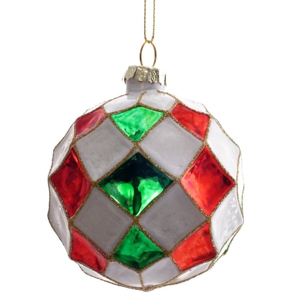 Украшение новогоднее Шар 8х8х10см, стекло арт.805534 по цене 