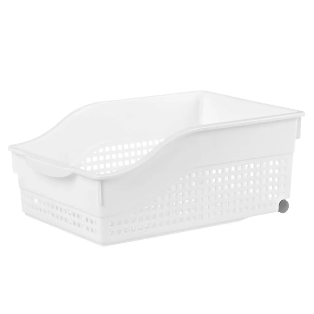 Контейнер Лофт хозяйственный на колесах широкий 30,5х21х12,5 см белый) по цене 