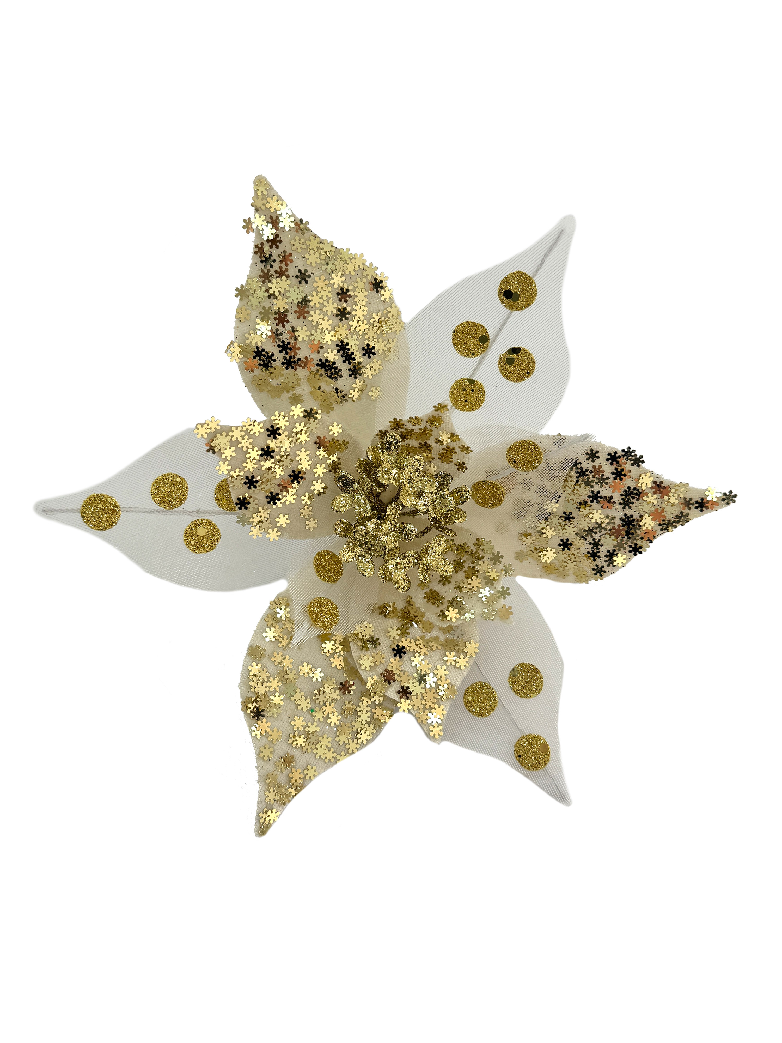 Украшение елочное Цветок на клипсе 21х21х13см арт.92436 по цене 