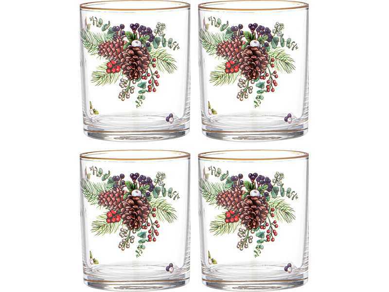 Набор стаканов из 4-х шт Празднование 320мл, стекло арт.887-444 по цене 