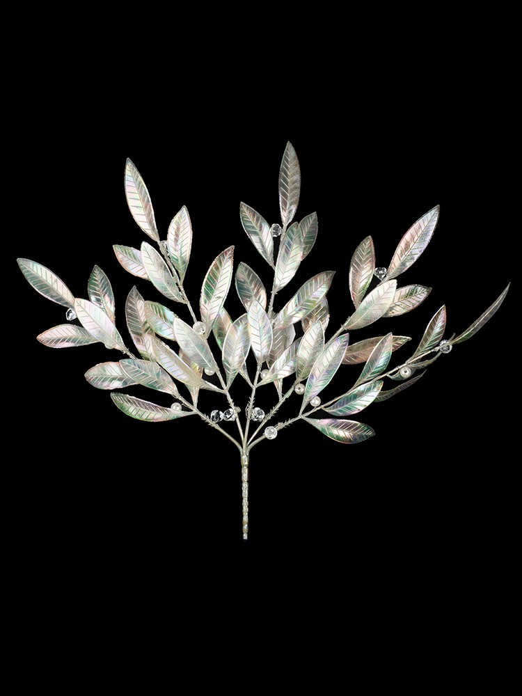 Украшение интерьерное Ветка серебро 23х36х2см арт.91214 по цене 