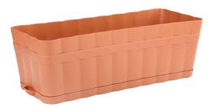 Ящик для цветов АЛЬТЕРНАТИВА Изюминка с поддоном пластик L35см V6л коричневый по цене 