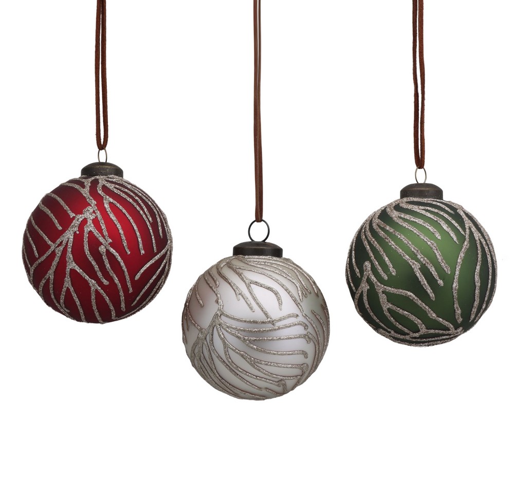 Украшение новогоднее Шар 8см цвет в ассортименте стекло арт.90866 по цене 