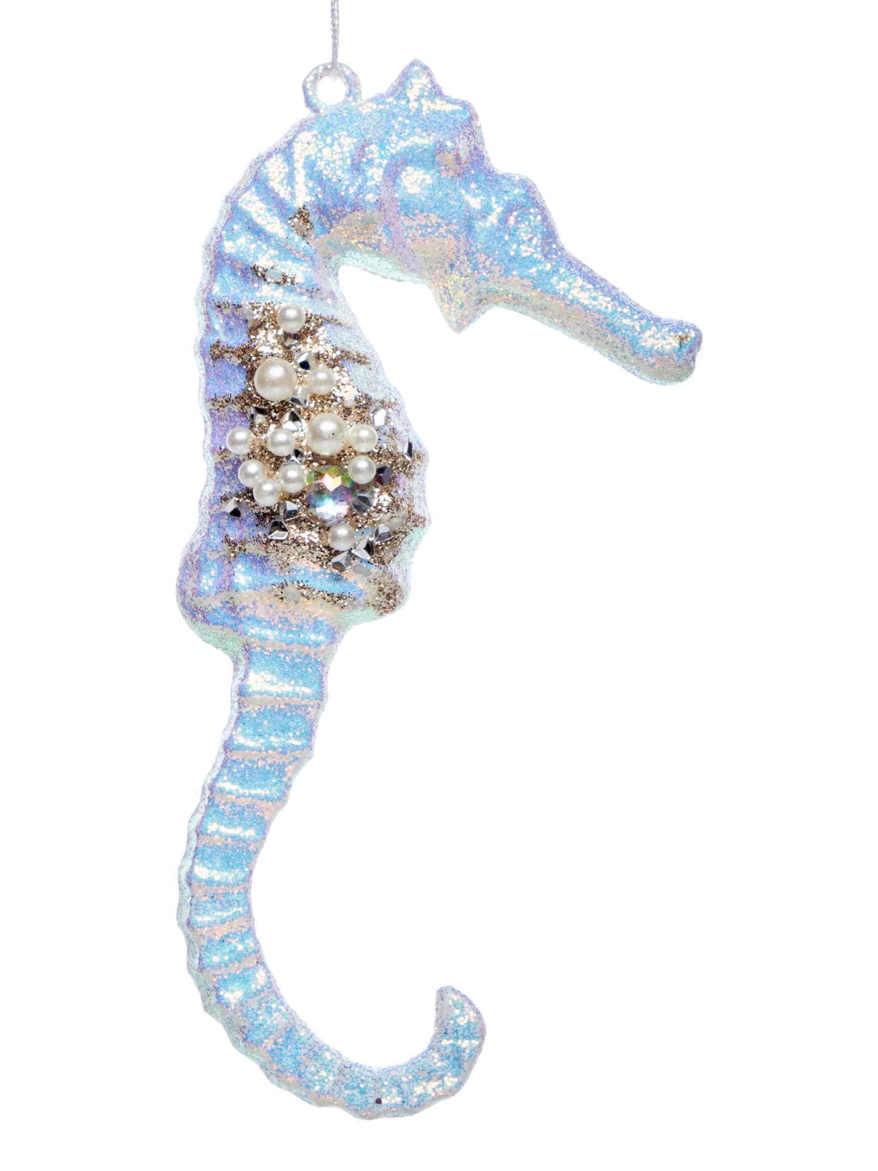 Украшение новогоднее подвесное Морской Конек 7,5х3х15см арт.92230 по цене 