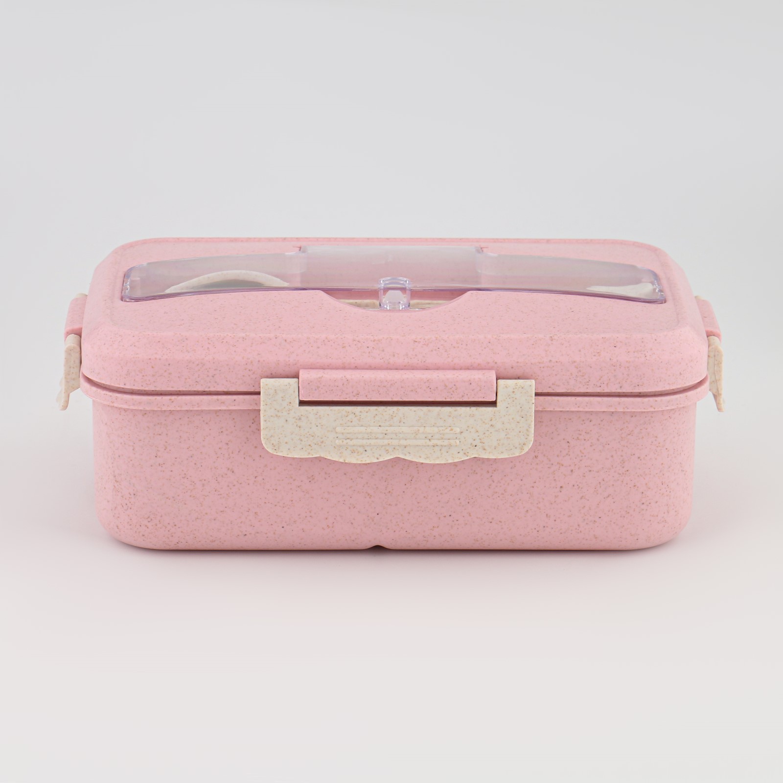 Ланч бокс  800мл, с приборами, розовый арт.7427701 по цене 