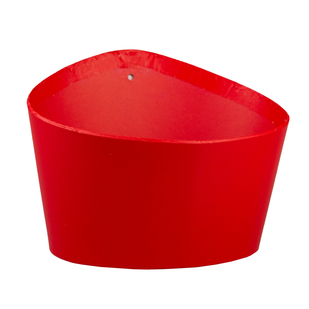 Кашпо для цветов Овальное картон 18x15x13см, красный по цене 