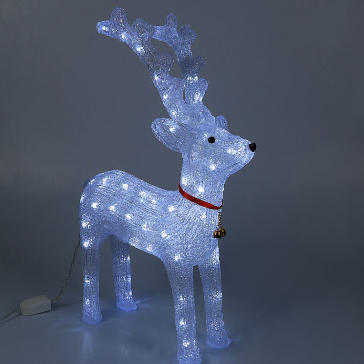 Фигура светодиодная Олень величавый 40×60×20см, акрил 72 LED, белый арт.2310845 по цене 