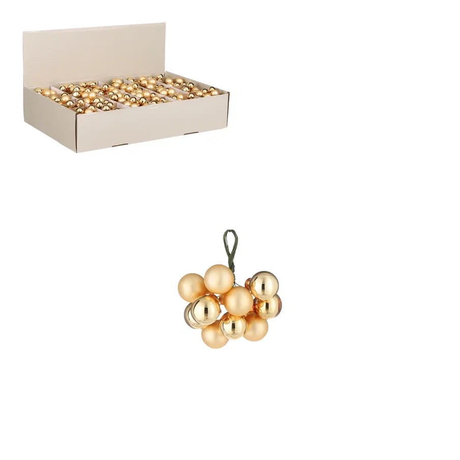 Связка стеклянных шаров 10шт 2см арт.86376 по цене 