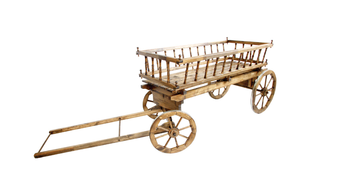 Фигура садовая Телега большая Комплект-Агро 370х105х115см дерево, сосна по цене 