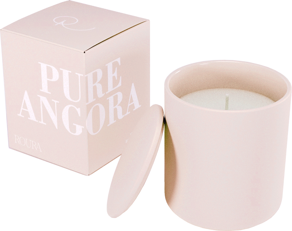 Свеча ароматическая в стакане Розовый фарфор с крышкой Чистая ангора 40ч горения арт.333221.250 по цене 