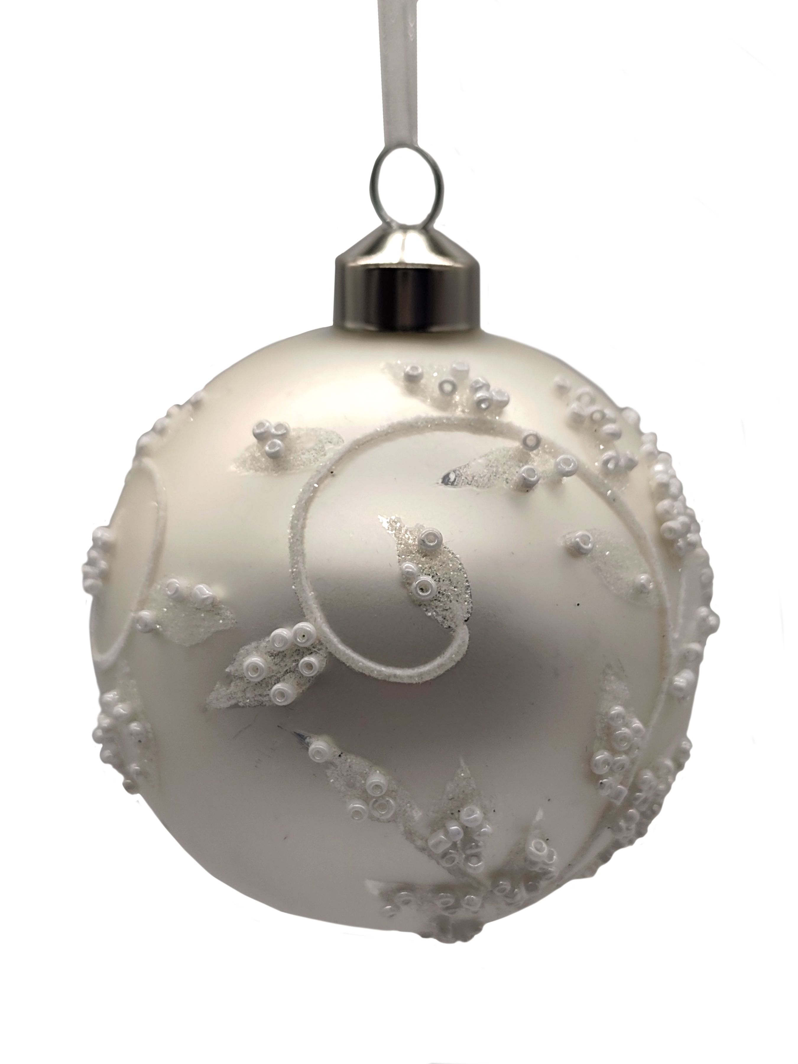 Украшение новогоднее Шар с узорами 8см, стекло арт.95430 по цене 