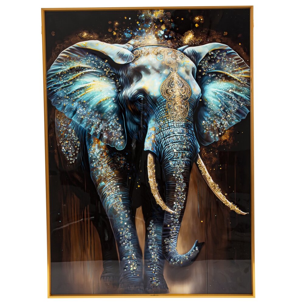 Панно с кристальным декором Слон 50х3,5х70см арт.816480 по цене 