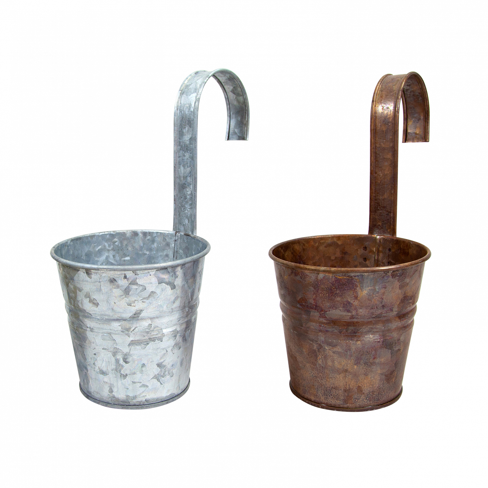 Кашпо Ведерко Витаж подвесное Металл 14х24х14см арт.35098 в ассорт. по цене 