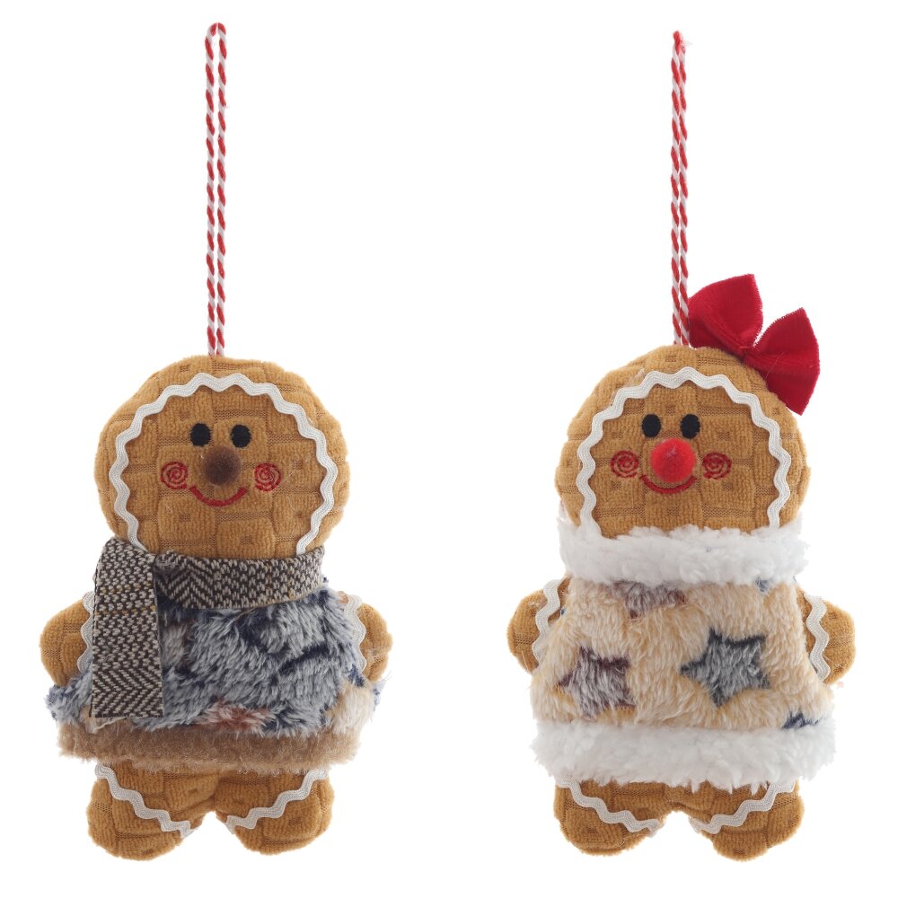 Игрушка набивная подвесная Пряничный человечек 11х5х14см 2в. арт.821888 по цене 