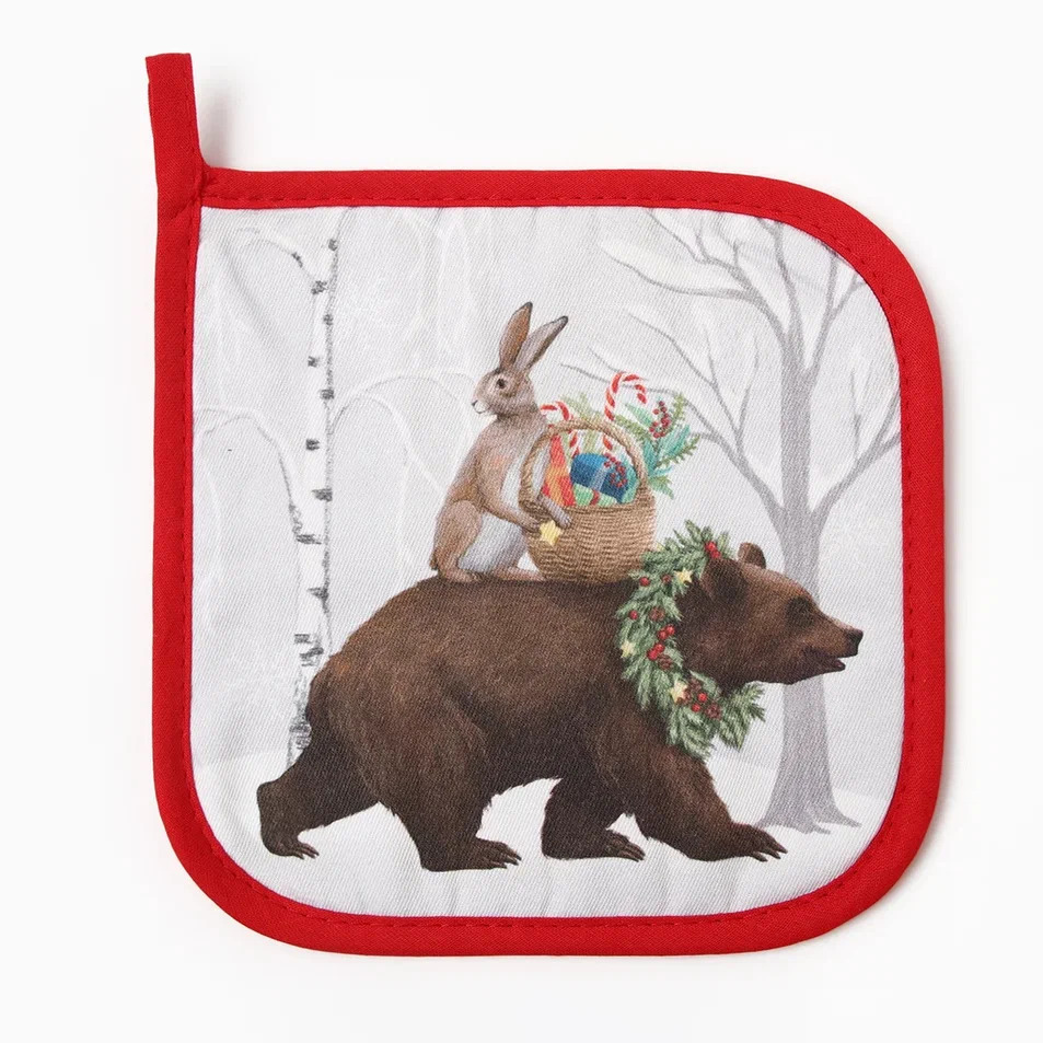 Прихватка Этель Лесные звери 19х19см, хлопок арт.10366953 по цене 