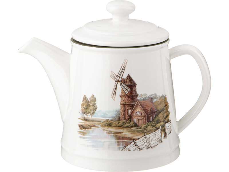 Чайник Лефард Семейный дом 1200мл, фарфор арт.263-1300 по цене 