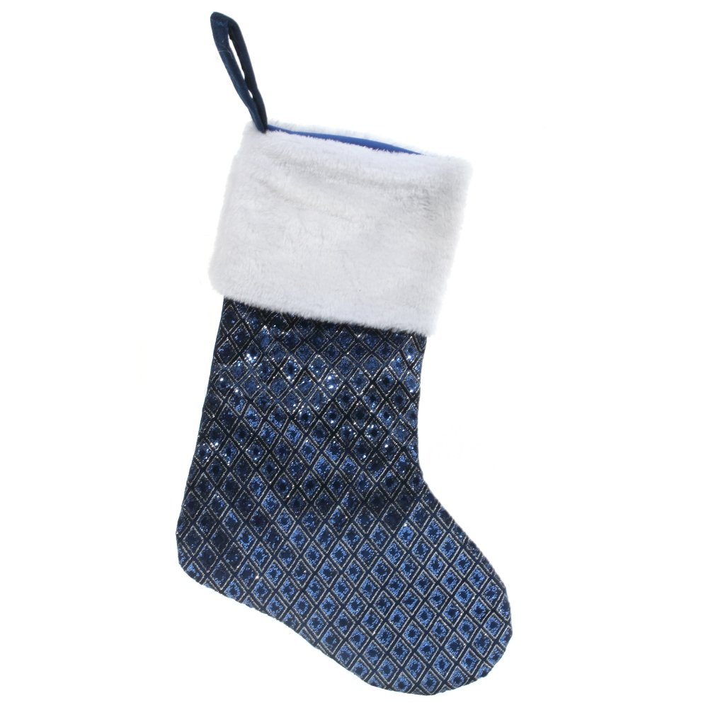 Изделие декоративное Носок синий 30х3х47см арт.754213 по цене 