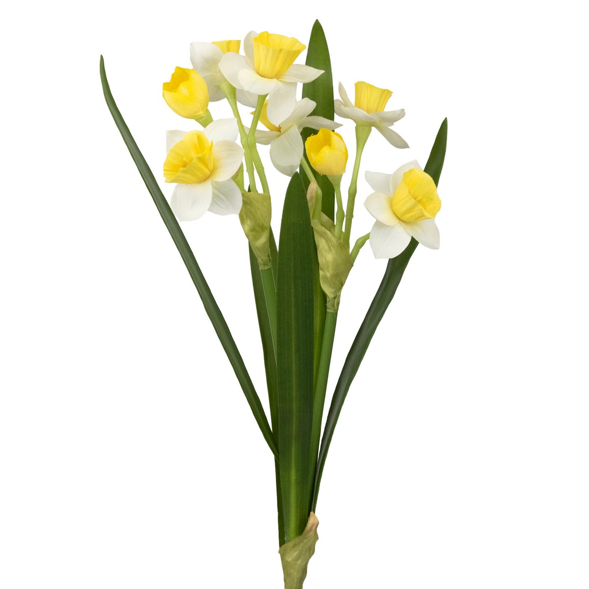 Цветок искусственный Нарцисс на вставке 45см, белый по цене 