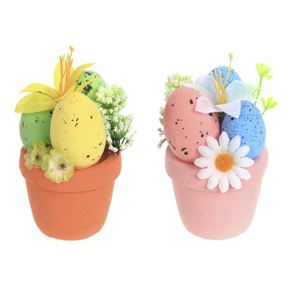 Композиция цветочная Пасхальная полимер в асс. 9х9х11см, 2в. по цене 