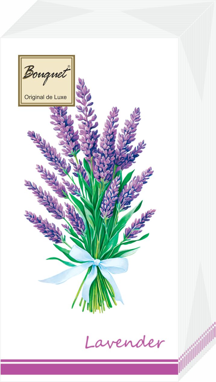 Салфетки бумажные Лаванда 33х33см 2-х слойные 20л арт.25508 по цене 