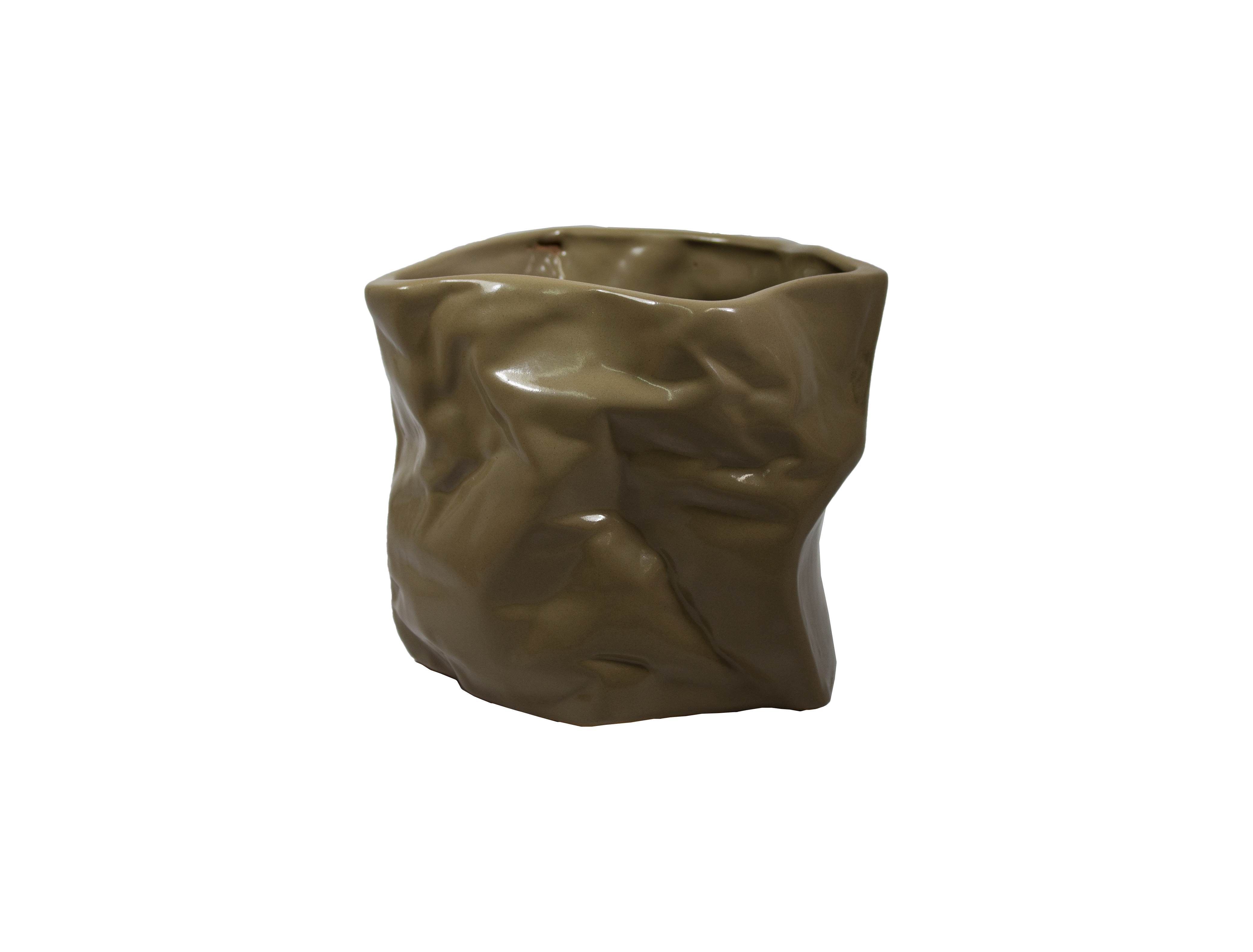 Кашпо Креатив 14,5х14,5х12см 1,05л керамика, кофейный 1сорт по цене 