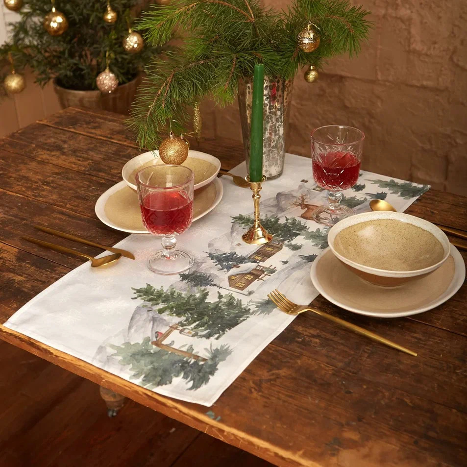 Дорожка на стол Этель Лесные животные 30х70см, хлопок арт.7346933 по цене 