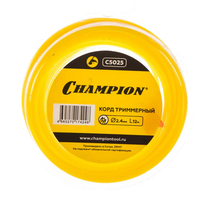 Леска для триммеров  Star 2,4мм 12м звезда CHAMPION C5025 по цене 