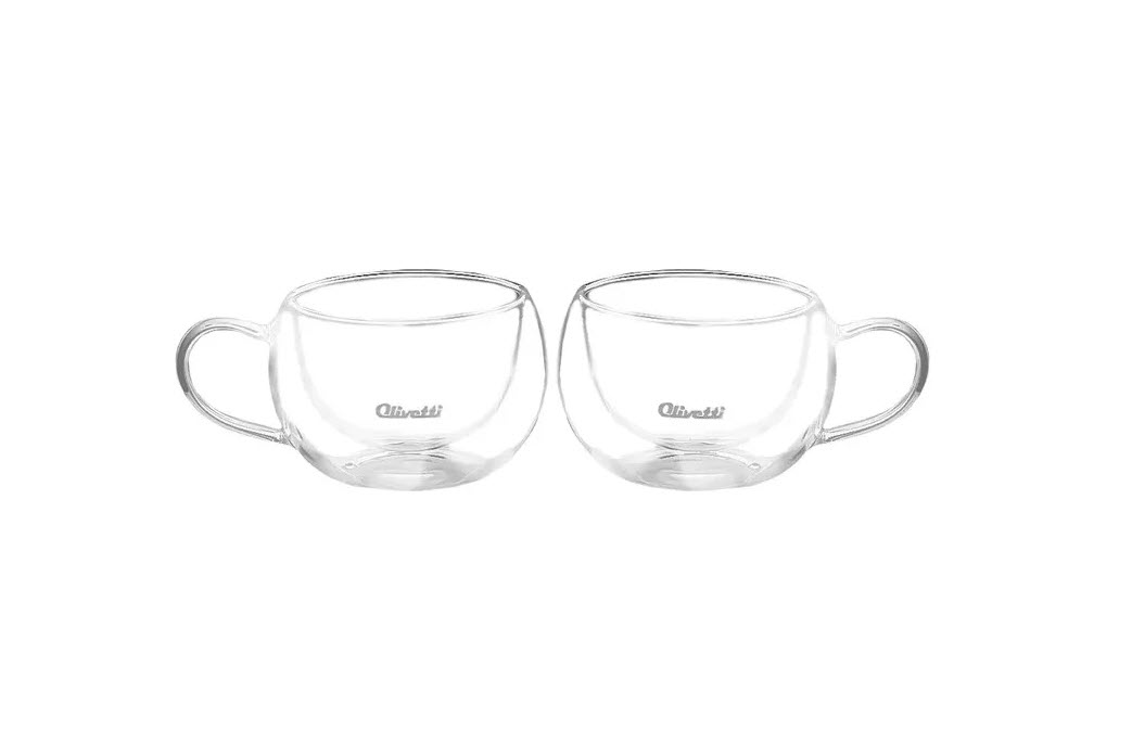 Пара чайная с двойными стенками Оливетти 2шт 280мл, стекло арт.Olivetti DWC22 по цене 