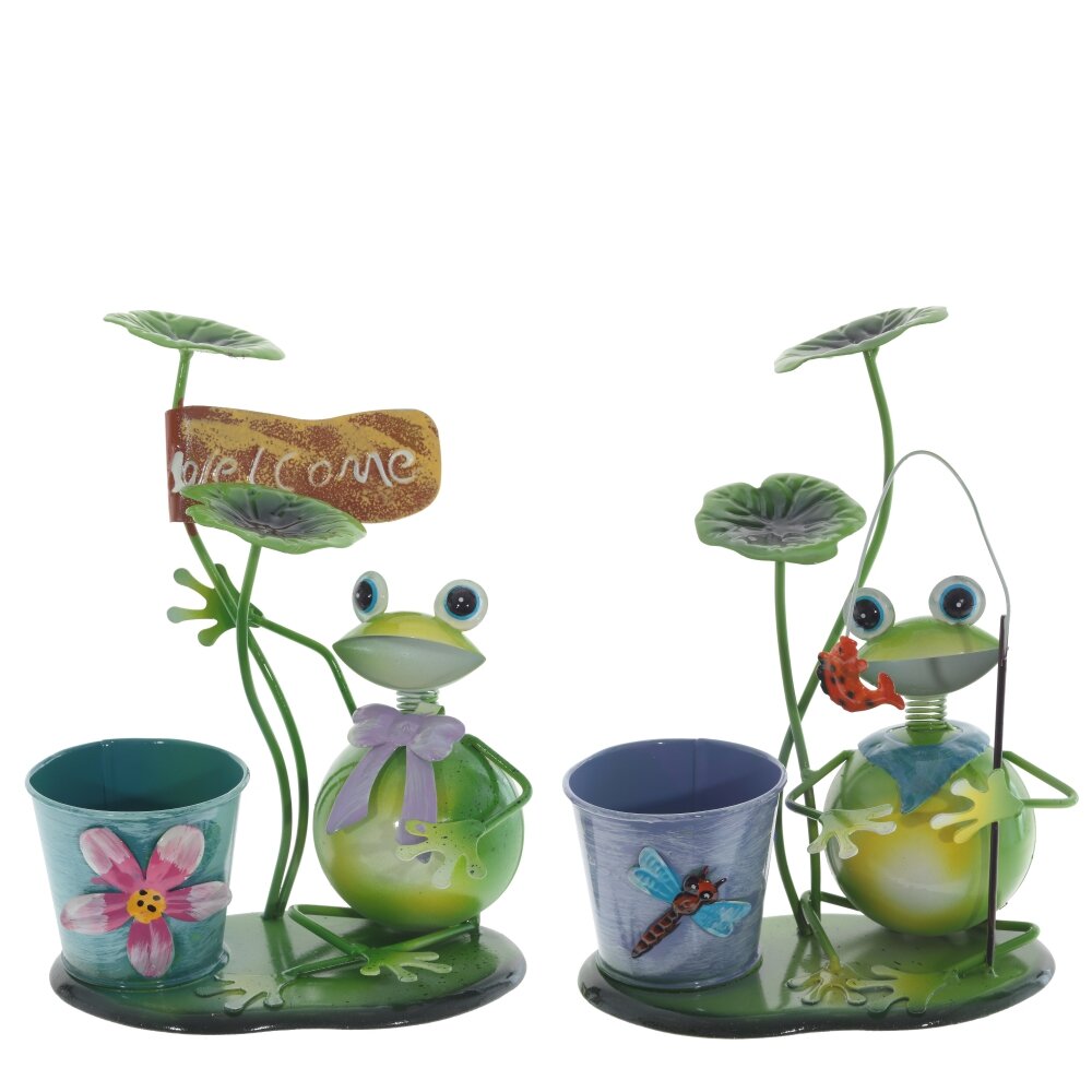 Кашпо Лягушка на лилии 19х12х24см 2вида по цене 