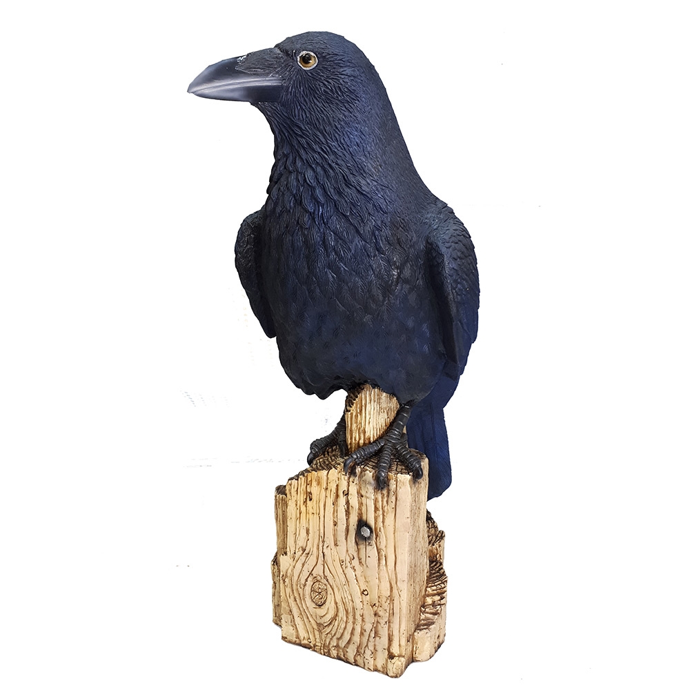 Фигура декоративная Ворон 40х30х82см полистоун арт.713444/F699 по цене 