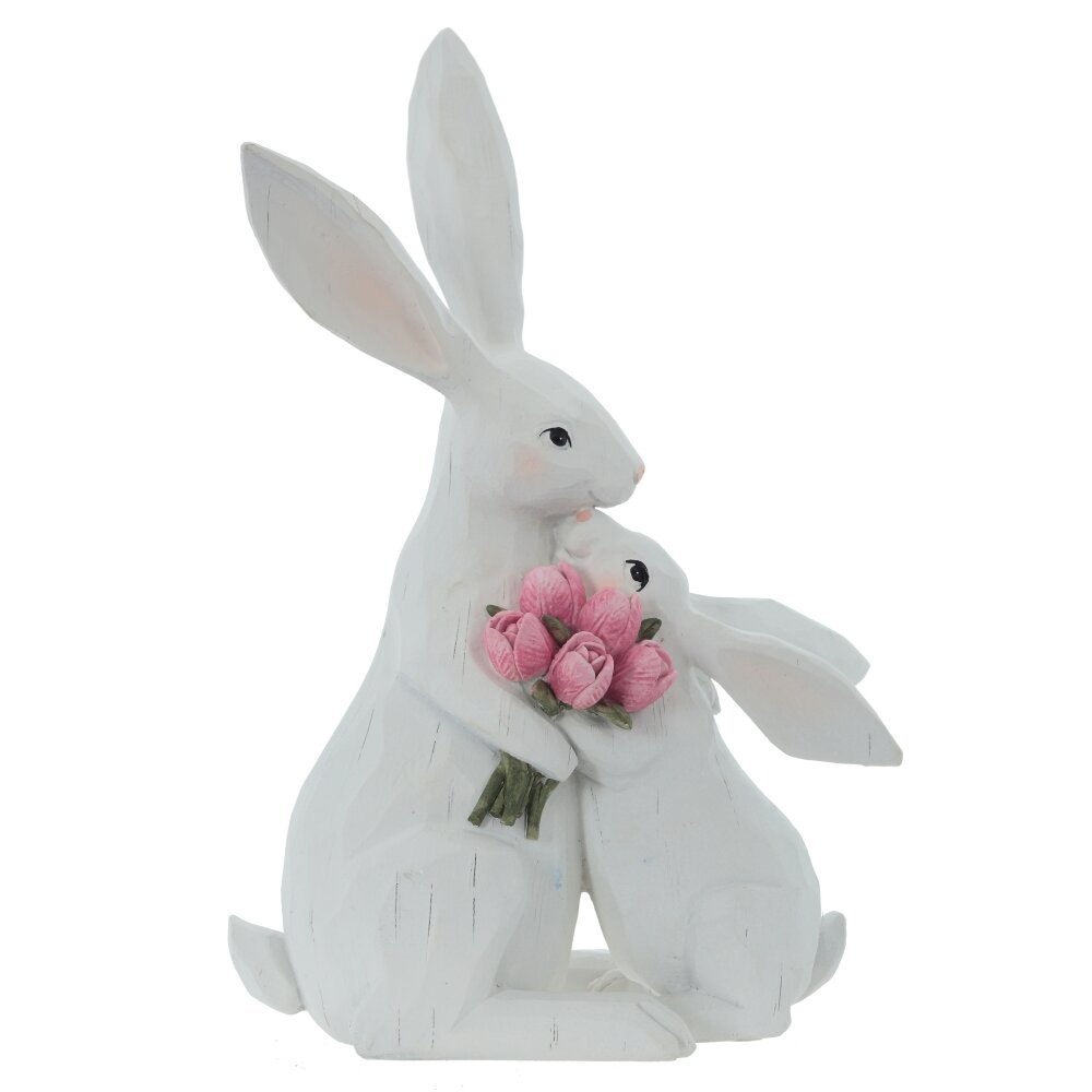 Фигурка декоративная Зайцы 22x12x33см арт.816061 по цене 