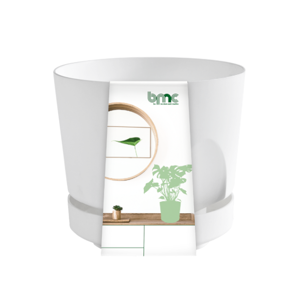 Кашпо Тренд 0,8л Белый пластик арт.КШ-4160 по цене 