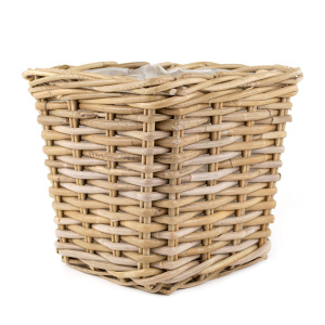 Кашпо плетеное ротанг натуральный 25x25x25см по цене 