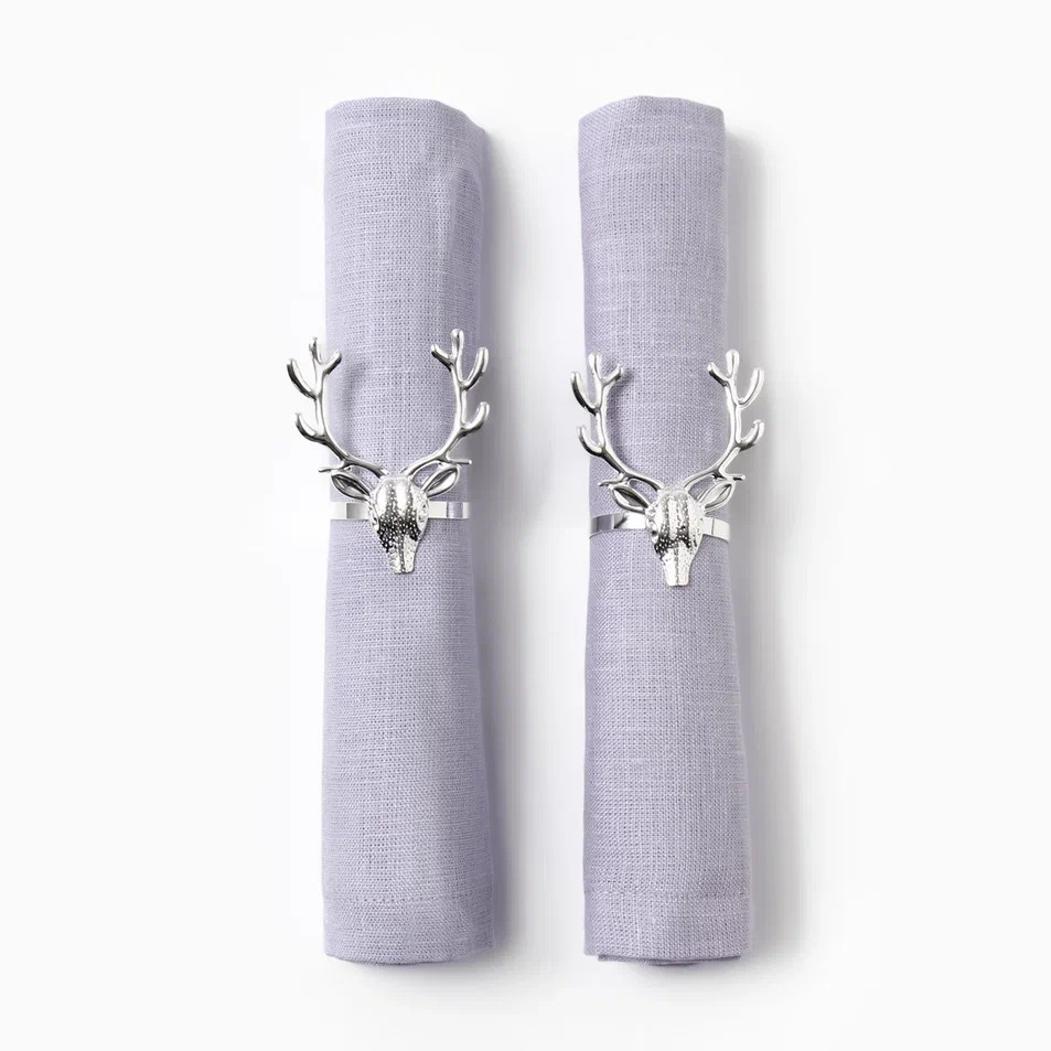 Набор салфеток с декор кольцами Этель Олененок 46х46см 2шт, лен арт.10700194 по цене 