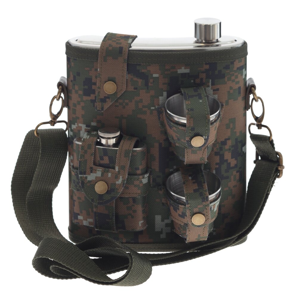 Набор из 4-х предм.: фляжка 1350мл, 2 стопки 70мл, фляжка 100мл арт.800067 по цене 