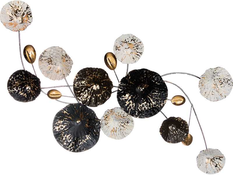 Панно настенное Цветочная симфония 68,6x38,1x5,1см, сталь арт.680-109 по цене 