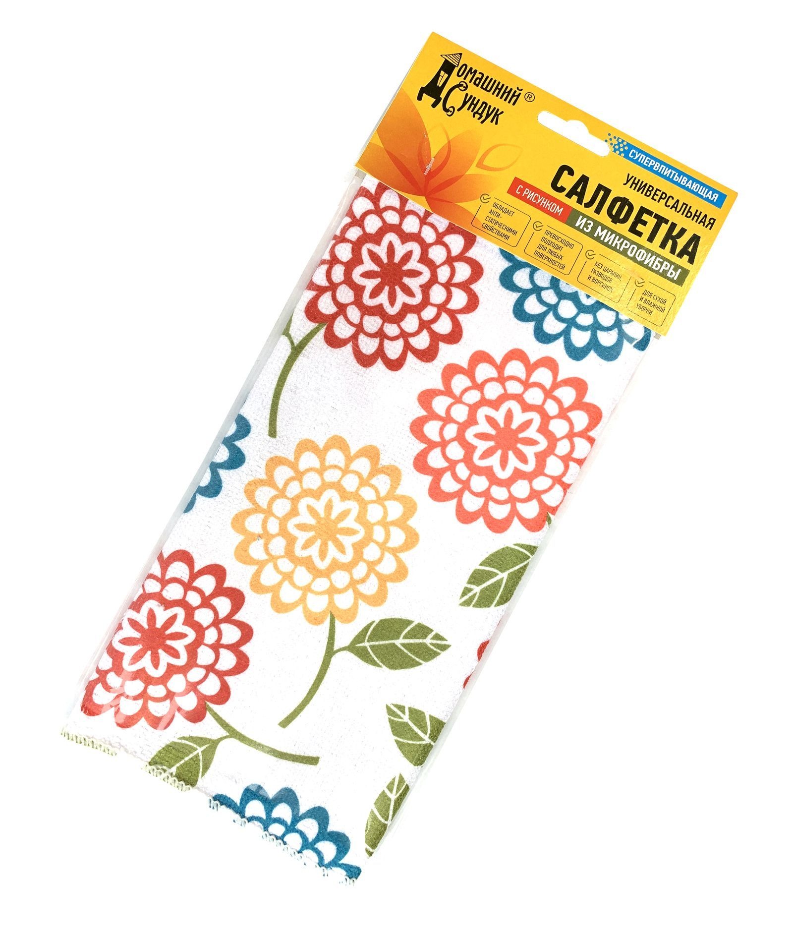 Салфетка универсальная Домашний Сундук супервпитывающая из микрофибры по цене 