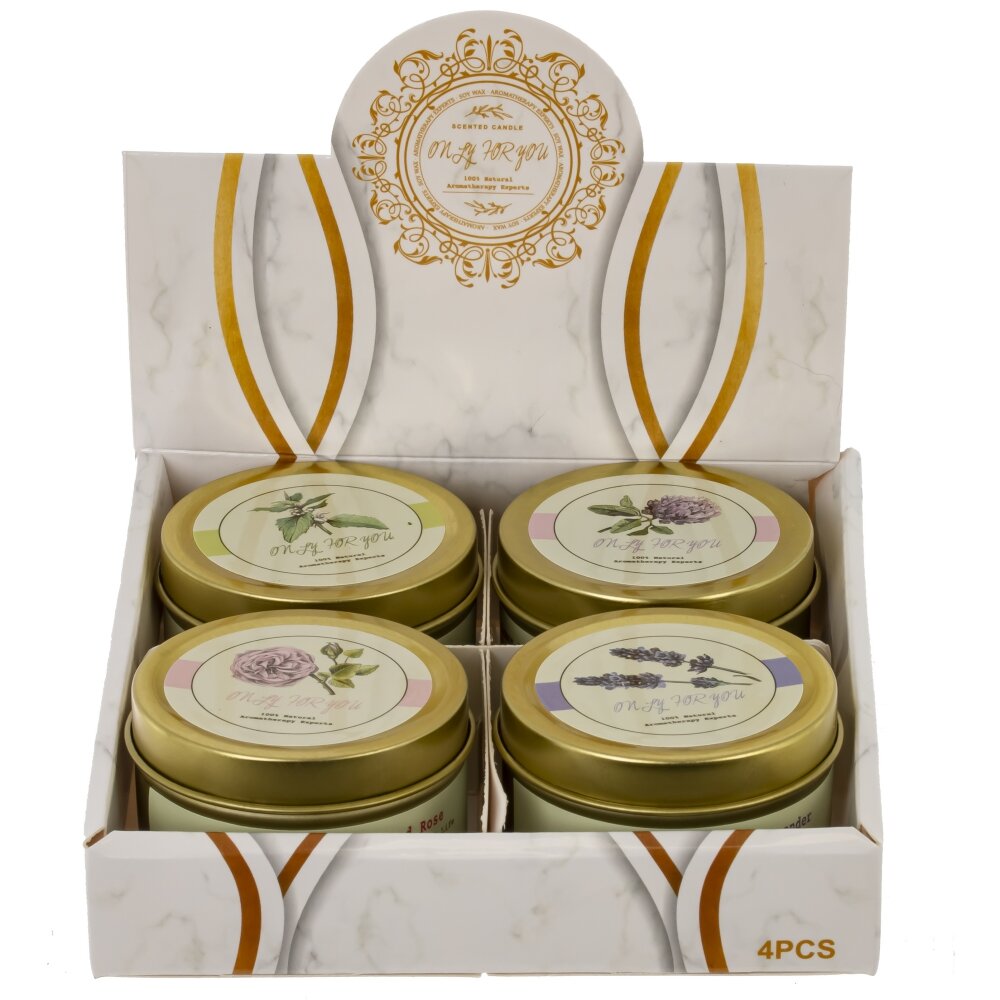 Свеча ароматическая микс 6х6x4см 4в. арт.788771 по цене 