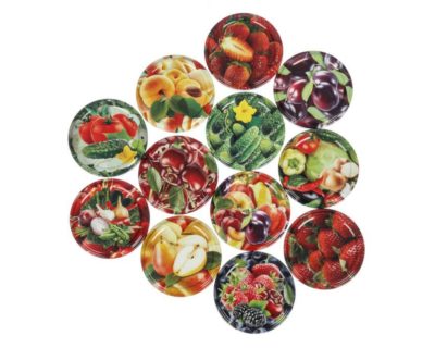 Крышка Твист-офф золото Ø-66мм литография спайка 20шт по цене 