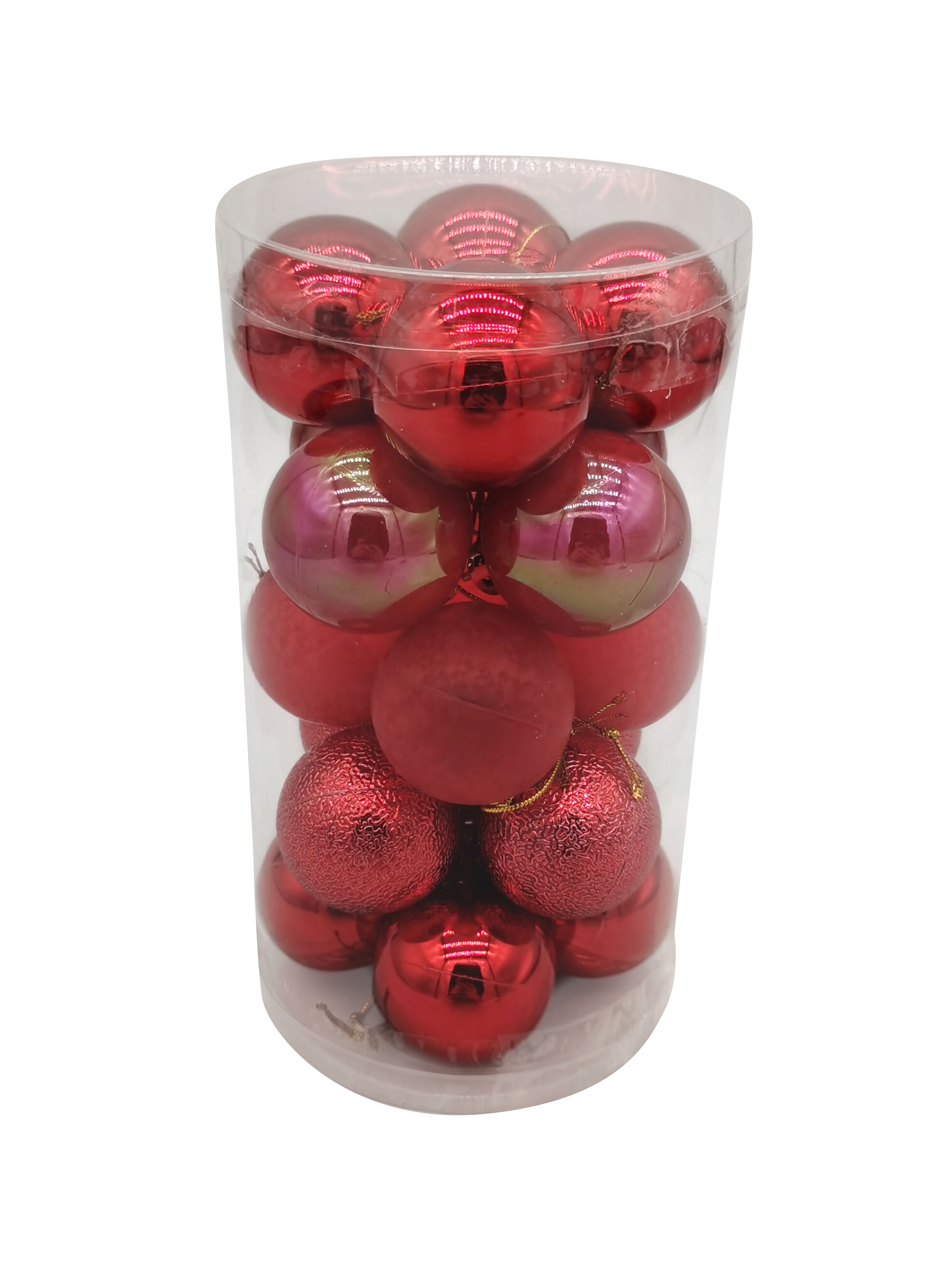 Украшение новогоднее Шар набор 20шт 4х4х4см, красный арт.95121 по цене 
