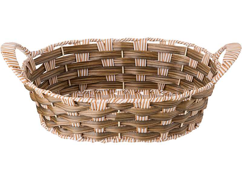 Корзинка с ручками Натурель светлое плетение 26х21х8/12см арт.109-302 по цене 