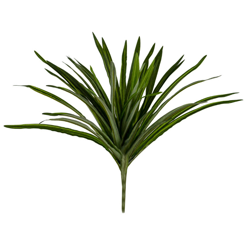 Цветок искусственный Листва орхидеи на вставке 34см, зеленый по цене 