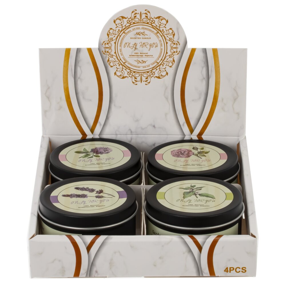 Свеча ароматическая микс 6х6x4см 4в. арт.788772 по цене 