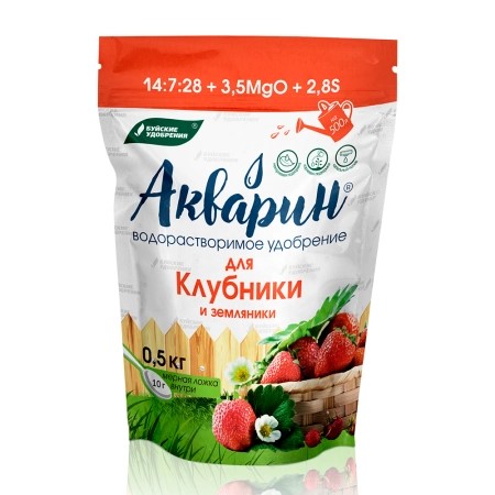 Удобрение Акварин Для клубники и земляники 0,5 кг по цене 