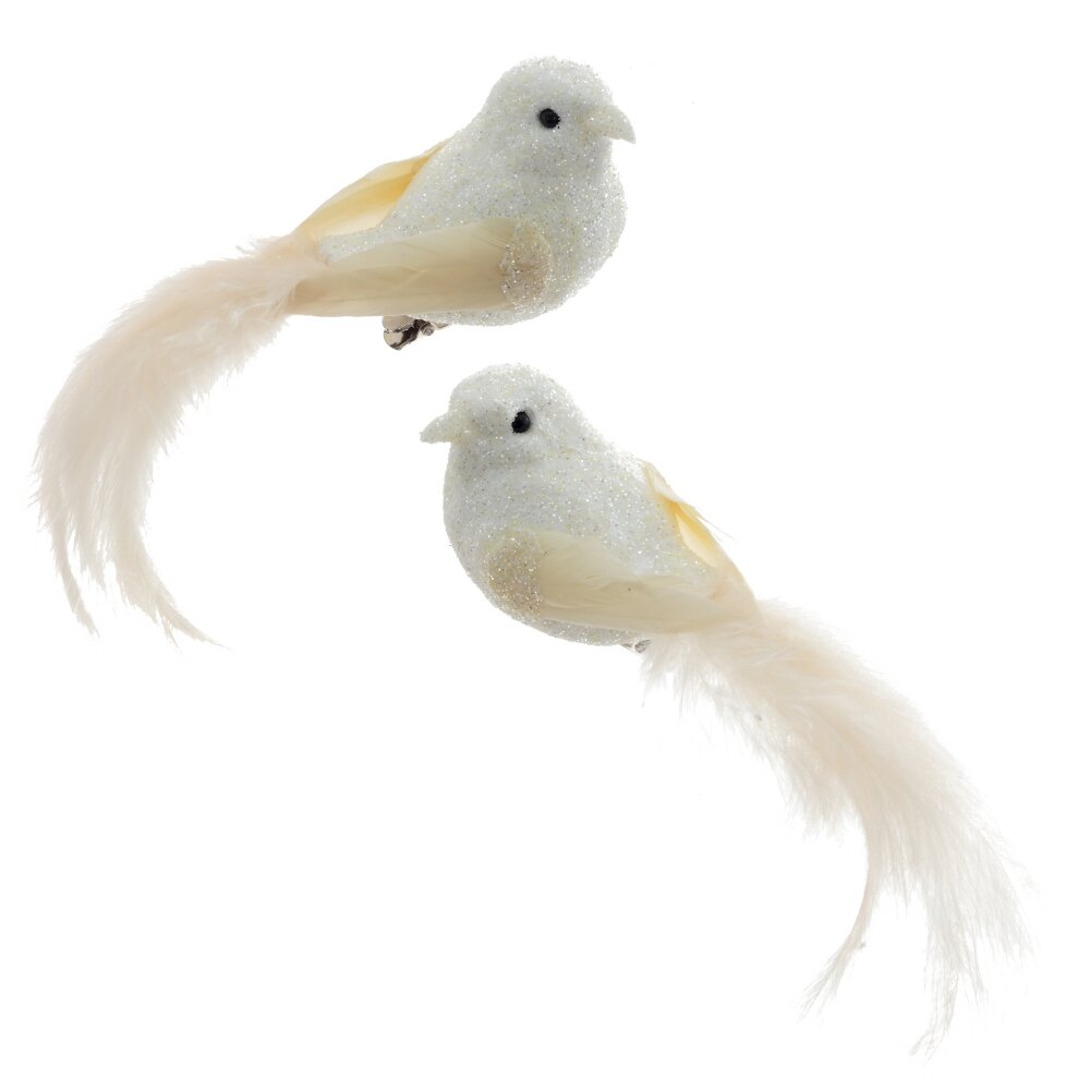 Фигурка декоративная Птичка на клипсе 15х4х4,5см 2в. арт.776431 по цене 