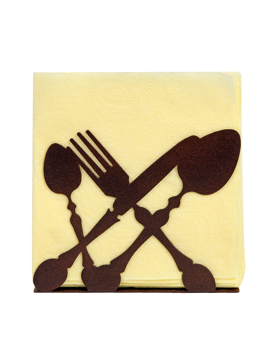 Салфетница Ложки-вилки 12х9,6х3,1см, металл арт.SL043-CY по цене 