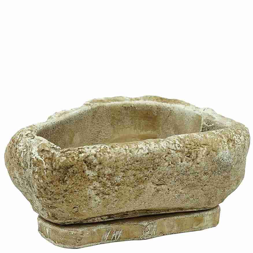 Горшок Арарат 20х8см 0,75л композитный гипс, темн/песч. арт.492107 по цене 