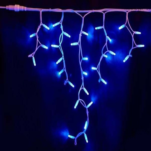 Электрогирлянда Сосульки внешняя светодиод 2 м Синий по цене 