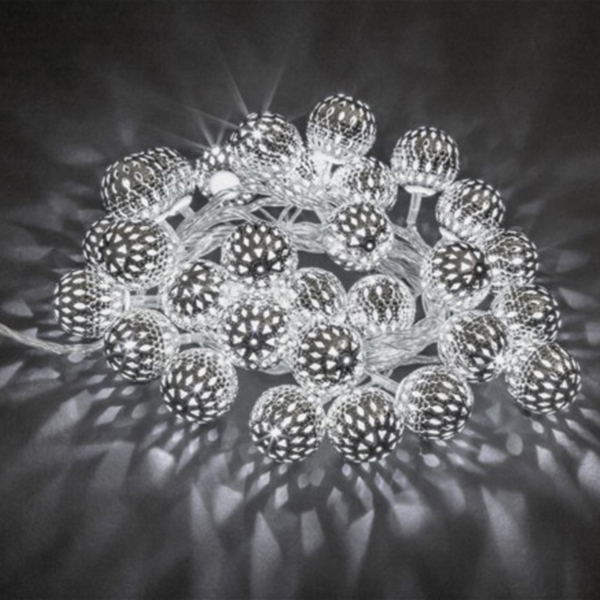 Электрогирлянда металл Шар серебро, 26см, арт.AXF201100 по цене 