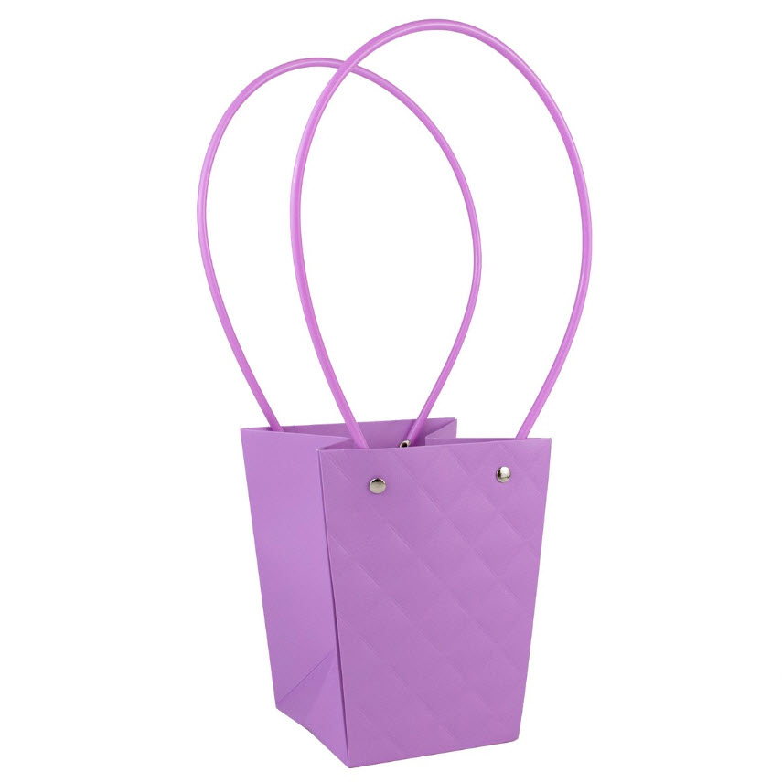 Пакет для цветов водостойкий крафт 17х11,5х20см, сиреневый по цене 